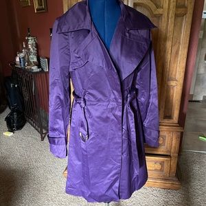Bebe purple trench coat classy size M